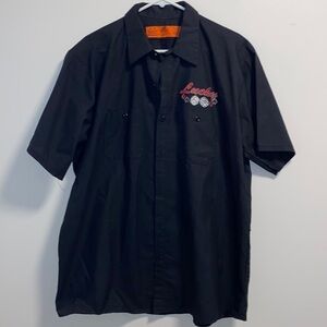 Y2K Red Cap mens Pinup shirt